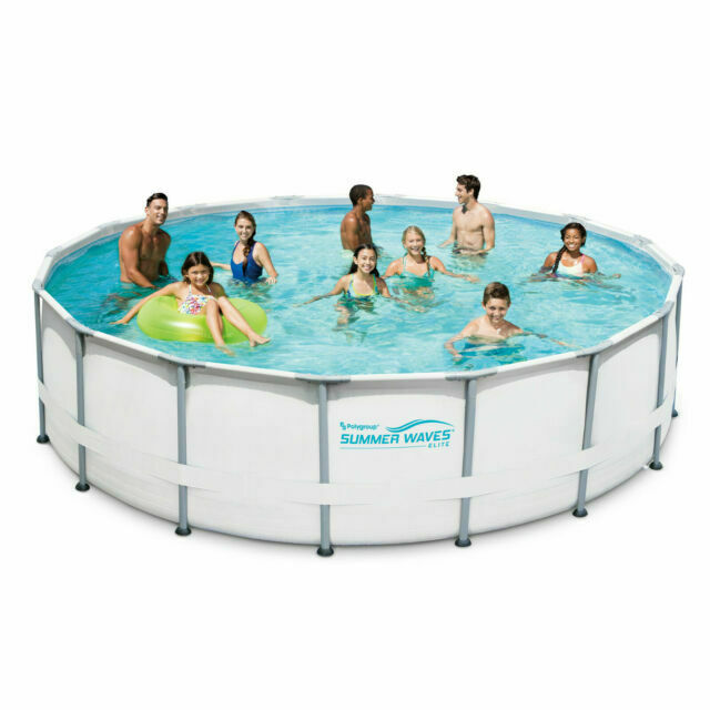 Summer Waves Elite Above Ground Swimming Pool With Filter Pump and Deluxe Accessory Set